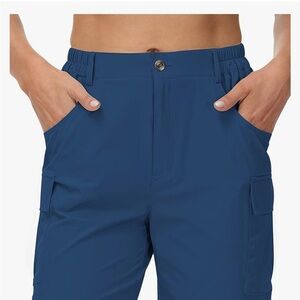 Classic Blue Cargo Shorts with Comfortable Fit  6” hiking